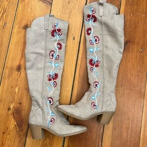 Western over the knee boot